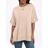 imageANRABESS Womens Tops Oversized T Shirts Short Sleeve Crewneck Summer Casual Loose Basic Tee Shirt 2026 Trendy Fashion ClothesCream