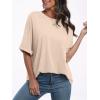 imageANRABESS Womens Tops Oversized T Shirts Short Sleeve Crewneck Summer Casual Loose Basic Tee Shirt 2026 Trendy Fashion ClothesCream