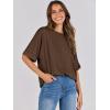 imageANRABESS Womens Tops Oversized T Shirts Short Sleeve Crewneck Summer Casual Loose Basic Tee Shirt 2026 Trendy Fashion ClothesDark Brown