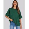 imageANRABESS Womens Tops Oversized T Shirts Short Sleeve Crewneck Summer Casual Loose Basic Tee Shirt 2026 Trendy Fashion ClothesDark Green