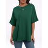 imageANRABESS Womens Tops Oversized T Shirts Short Sleeve Crewneck Summer Casual Loose Basic Tee Shirt 2026 Trendy Fashion ClothesDark Green