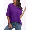 imageANRABESS Womens Tops Oversized T Shirts Short Sleeve Crewneck Summer Casual Loose Basic Tee Shirt 2026 Trendy Fashion ClothesDark Purple