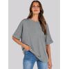 imageANRABESS Womens Tops Oversized T Shirts Short Sleeve Crewneck Summer Casual Loose Basic Tee Shirt 2026 Trendy Fashion ClothesGray