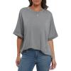 imageANRABESS Womens Tops Oversized T Shirts Short Sleeve Crewneck Summer Casual Loose Basic Tee Shirt 2026 Trendy Fashion ClothesGray