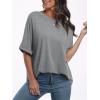 imageANRABESS Womens Tops Oversized T Shirts Short Sleeve Crewneck Summer Casual Loose Basic Tee Shirt 2026 Trendy Fashion ClothesGray