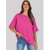 imageANRABESS Womens Tops Oversized T Shirts Short Sleeve Crewneck Summer Casual Loose Basic Tee Shirt 2026 Trendy Fashion ClothesHot Pink