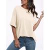 imageANRABESS Womens Tops Oversized T Shirts Short Sleeve Crewneck Summer Casual Loose Basic Tee Shirt 2026 Trendy Fashion ClothesLight Apricot