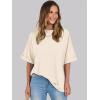 imageANRABESS Womens Tops Oversized T Shirts Short Sleeve Crewneck Summer Casual Loose Basic Tee Shirt 2026 Trendy Fashion ClothesLight Apricot