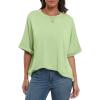 imageANRABESS Womens Tops Oversized T Shirts Short Sleeve Crewneck Summer Casual Loose Basic Tee Shirt 2026 Trendy Fashion ClothesLight Green