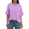 imageANRABESS Womens Tops Oversized T Shirts Short Sleeve Crewneck Summer Casual Loose Basic Tee Shirt 2026 Trendy Fashion ClothesLilac