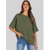 imageANRABESS Womens Tops Oversized T Shirts Short Sleeve Crewneck Summer Casual Loose Basic Tee Shirt 2026 Trendy Fashion ClothesOlive Green