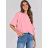imageANRABESS Womens Tops Oversized T Shirts Short Sleeve Crewneck Summer Casual Loose Basic Tee Shirt 2026 Trendy Fashion ClothesPink