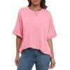 imageANRABESS Womens Tops Oversized T Shirts Short Sleeve Crewneck Summer Casual Loose Basic Tee Shirt 2026 Trendy Fashion ClothesPink