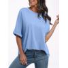 imageANRABESS Womens Tops Oversized T Shirts Short Sleeve Crewneck Summer Casual Loose Basic Tee Shirt 2026 Trendy Fashion ClothesSky Blue