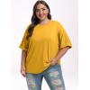 imageANRABESS Womens Tops Oversized T Shirts Short Sleeve Crewneck Summer Casual Loose Basic Tee Shirt 2026 Trendy Fashion ClothesYellow
