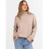 imageANRABESS Womens Turtleneck Sweaters Oversized Chunky Long Sleeve Knit High Low Hem Pullover Top 2026 Fall Winter FashionBright Tan