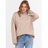 imageANRABESS Womens Turtleneck Sweaters Oversized Chunky Long Sleeve Knit High Low Hem Pullover Top 2026 Fall Winter FashionBright Tan