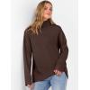 imageANRABESS Womens Turtleneck Sweaters Oversized Chunky Long Sleeve Knit High Low Hem Pullover Top 2026 Fall Winter FashionChocola