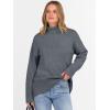 imageANRABESS Womens Turtleneck Sweaters Oversized Chunky Long Sleeve Knit High Low Hem Pullover Top 2026 Fall Winter FashionDark Gray