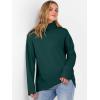 imageANRABESS Womens Turtleneck Sweaters Oversized Chunky Long Sleeve Knit High Low Hem Pullover Top 2026 Fall Winter FashionDark Green