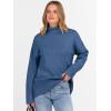 imageANRABESS Womens Turtleneck Sweaters Oversized Chunky Long Sleeve Knit High Low Hem Pullover Top 2026 Fall Winter FashionDusty Blue