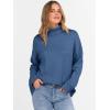 imageANRABESS Womens Turtleneck Sweaters Oversized Chunky Long Sleeve Knit High Low Hem Pullover Top 2026 Fall Winter FashionDusty Blue