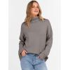 imageANRABESS Womens Turtleneck Sweaters Oversized Chunky Long Sleeve Knit High Low Hem Pullover Top 2026 Fall Winter FashionGrey Khaki