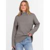 imageANRABESS Womens Turtleneck Sweaters Oversized Chunky Long Sleeve Knit High Low Hem Pullover Top 2026 Fall Winter FashionGrey Khaki
