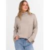 imageANRABESS Womens Turtleneck Sweaters Oversized Chunky Long Sleeve Knit High Low Hem Pullover Top 2026 Fall Winter FashionLight Khaki