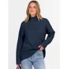 imageANRABESS Womens Turtleneck Sweaters Oversized Chunky Long Sleeve Knit High Low Hem Pullover Top 2026 Fall Winter FashionNavy Blue