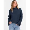 imageANRABESS Womens Turtleneck Sweaters Oversized Chunky Long Sleeve Knit High Low Hem Pullover Top 2026 Fall Winter FashionNavy Blue