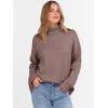 imageANRABESS Womens Turtleneck Sweaters Oversized Chunky Long Sleeve Knit High Low Hem Pullover Top 2026 Fall Winter FashionNutmeg