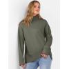 imageANRABESS Womens Turtleneck Sweaters Oversized Chunky Long Sleeve Knit High Low Hem Pullover Top 2026 Fall Winter FashionOlive Green