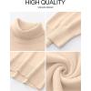 imageANRABESS Womens Turtleneck Sweaters Oversized Chunky Long Sleeve Knit High Low Hem Pullover Top 2026 Fall Winter FashionParchment