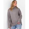 imageANRABESS Womens Turtleneck Sweaters Oversized Chunky Long Sleeve Knit High Low Hem Pullover Top 2026 Fall Winter FashionPurple Taupe