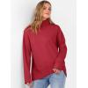 imageANRABESS Womens Turtleneck Sweaters Oversized Chunky Long Sleeve Knit High Low Hem Pullover Top 2026 Fall Winter FashionRed