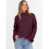 imageANRABESS Womens Turtleneck Sweaters Oversized Chunky Long Sleeve Knit High Low Hem Pullover Top 2026 Fall Winter FashionWine Red
