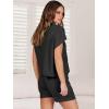 imageANRABESS Womens Two Piece Summer Outfits Knit Sweater Short Sets Pullover Tops amp Shorts Lounge Matching Clothes SetBlack