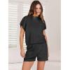 imageANRABESS Womens Two Piece Summer Outfits Knit Sweater Short Sets Pullover Tops amp Shorts Lounge Matching Clothes SetBlack
