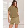 imageANRABESS Womens Two Piece Summer Outfits Knit Sweater Short Sets Pullover Tops amp Shorts Lounge Matching Clothes SetBrown