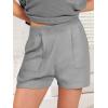 imageANRABESS Womens Two Piece Summer Outfits Knit Sweater Short Sets Pullover Tops amp Shorts Lounge Matching Clothes SetDark Grey