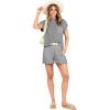 imageANRABESS Womens Two Piece Summer Outfits Knit Sweater Short Sets Pullover Tops amp Shorts Lounge Matching Clothes SetDark Grey