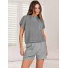 imageANRABESS Womens Two Piece Summer Outfits Knit Sweater Short Sets Pullover Tops amp Shorts Lounge Matching Clothes SetDark Grey