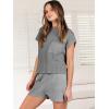 imageANRABESS Womens Two Piece Summer Outfits Knit Sweater Short Sets Pullover Tops amp Shorts Lounge Matching Clothes SetDark Grey