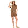 imageANRABESS Womens Two Piece Summer Outfits Knit Sweater Short Sets Pullover Tops amp Shorts Lounge Matching Clothes SetDeep Brown