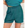 imageANRABESS Womens Two Piece Summer Outfits Knit Sweater Short Sets Pullover Tops amp Shorts Lounge Matching Clothes SetDeep Green