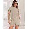 imageANRABESS Womens Two Piece Summer Outfits Knit Sweater Short Sets Pullover Tops amp Shorts Lounge Matching Clothes SetKhaki