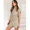 imageANRABESS Womens Two Piece Summer Outfits Knit Sweater Short Sets Pullover Tops amp Shorts Lounge Matching Clothes SetKhaki