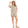 imageANRABESS Womens Two Piece Summer Outfits Knit Sweater Short Sets Pullover Tops amp Shorts Lounge Matching Clothes SetKhaki
