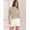 imageANRABESS Womens Two Piece Summer Outfits Knit Sweater Short Sets Pullover Tops amp Shorts Lounge Matching Clothes SetKhaki White